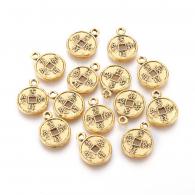 10 stuks - Muntje goudkleurig 12mm - #215335