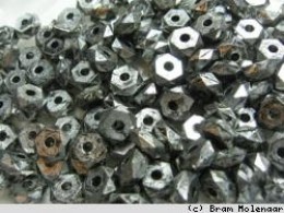 100st - Metallook schijf facet- per stuk - #15987