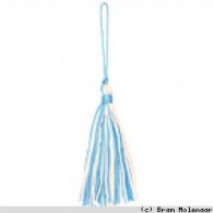 10x Kwastje wit/blauw - #7925