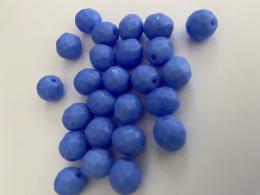 25 stuks - Glaskraal facet blauw - 10mm - #492244