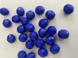 25 stuks - Glaskraal facet donkerblauw - 10mm - #492246