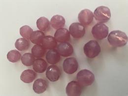 25 stuks - Glaskraal facet oud rose - 10mm - #492248