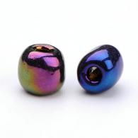 6/0 Rocailles, Iris Ronde, Kleurrijk, 4mm, Hole: 1 mm; ongeveer 450pcs / 50 gramm - #217343