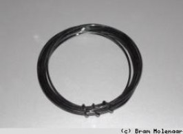 Aluminiumdraad . Zwart 1mm / Per  2meter - #17035