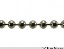 Ball chain zilverkleur 1.2mm - per 2 meter - #10372