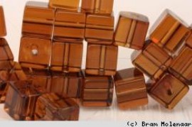 BB blokje bruin 8mm - 50st - #13804