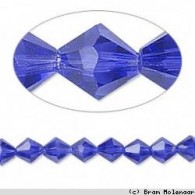 Bicones dk. blauw 4mm per streng - #11103