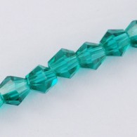 Bicones zeegroen 6mm per streng - #11273