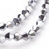 Bicones Zilverkleur 4mm - 118st - #215575