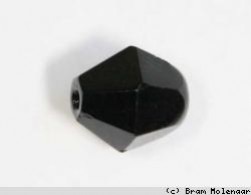 Bicones zwart per streng 6mm - 45-47stuks - #6069