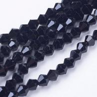 Bicones zwart per streng 6mm - 45-47stuks - #6069