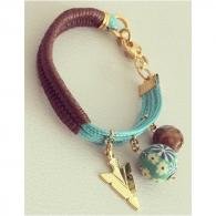 blauw/wit/rood paracord 2mm - per 5 meter verpakt - #67937
