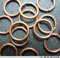Bronzen ringetjes 8mm extra sterk- 50st - #1752