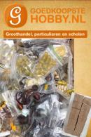 Bruin-gele kralen sale -- 50 zakjes -- 75 pr. Korting - #17203