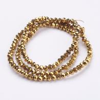 Facetkralen rondell goudkleur  6*8mm -10st - #492251