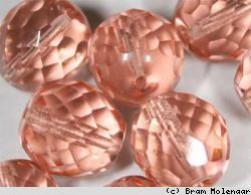 Facetkralen Zalm Roze 14mm - 25stuks - #5814