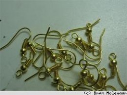 FIMO Goudkleurige Oorbelhaakjes - 10 Stuks voor Polymeerklei Sieraden - #219