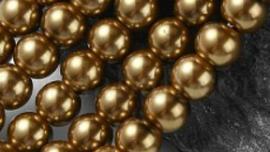 Glasparels goudbruin 8mm, 40 stuks - #82700