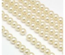 Glasparels ivoor / creme wit 4mm - per 216 stuks - #189957