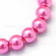 Glasparels roze 12mm per streng - #492268