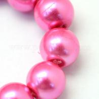 Glasparels roze 12mm per streng - #492268