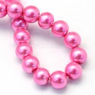 Glasparels roze 12mm per streng - #492268