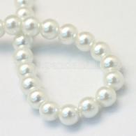 Glasparels wit 12mm per streng - #492267