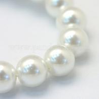Glasparels wit 12mm per streng - #492267