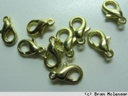 Gouden karabijn 10mm - 10stuks - #2635