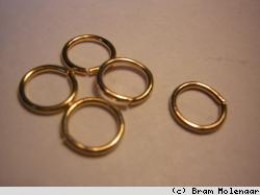 Gouden ringetjes 8mm extra sterk - 50 stuks - #211