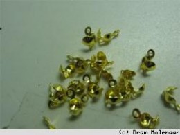 Goudkleurige calotjes met oog - 20Stuks - #222