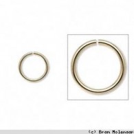 Goudkleurige ringetjes 4mm extra sterk 100stuks - #210