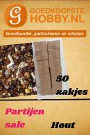 Houten kralen sale -- 50 zakjes -- 75 pr. Korting - #18302