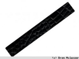 JolieStyle leerband Croc zwart mat 29mm - #6283