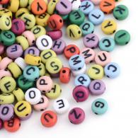 Kinderkralen alfabet letters gekleurd 7mm- 20gram - ongeveer 125 stuks - #189988