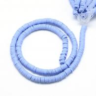 Klei kralen blauw string 6x1mm - 380-400stuks - #189981