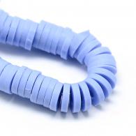 Klei kralen blauw string 6x1mm - 380-400stuks - #189981