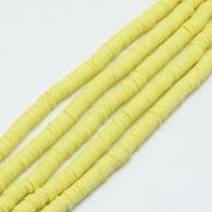 Klei kralen geel string 6x1mm - 380-400stuks - #189977
