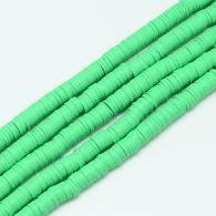 Klei kralen groen string 6x1mm - 380-400stuks - #189978