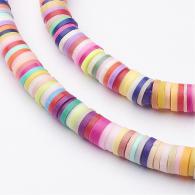 Klei kralen mixed colour string 5x1mm - 380-400stuks - #189971