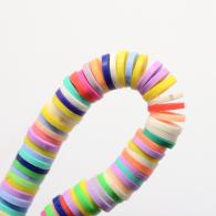 Klei kralen mixed colour string 6x1mm - 380-400stuks - #189970