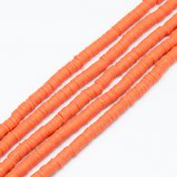 Klei kralen oranje / rood string 6x1mm - 380-400stuks - #189979