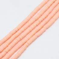 Klei kralen zalm Roze  string 6x1mm - 380-400stuks - #189980