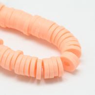 Klei kralen zalm Roze  string 6x1mm - 380-400stuks - #189980