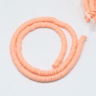 Klei kralen zalm Roze  string 6x1mm - 380-400stuks - #189980