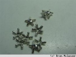 Kralenkapje Oudzilver - 100 stuks- met pootjes - #105