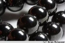 Magneetkralen Hematiet bol 10mm - per streng 42st - #10532