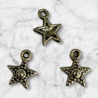 Metalen bedel Ster 2 - #8132