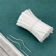 Mondkapjes neusbeschermer 10cm wit - 25 stuks verpakt - #190445