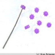 Nietstift stopper paars - per 100stuks - #17016